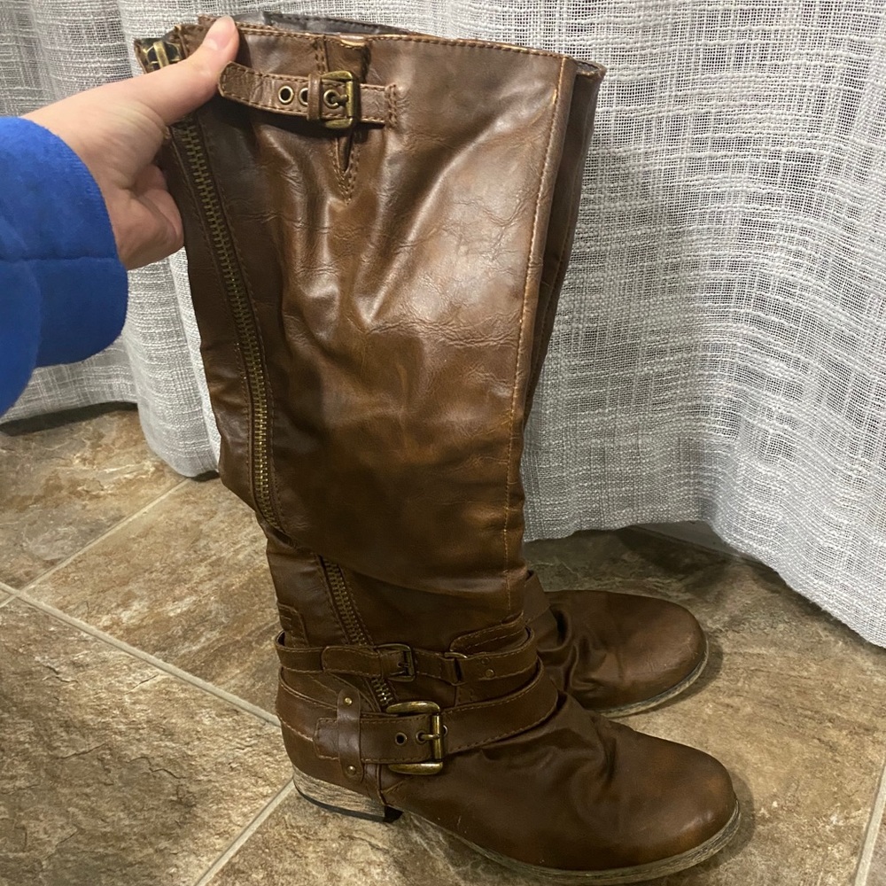 Brown Leather Boots